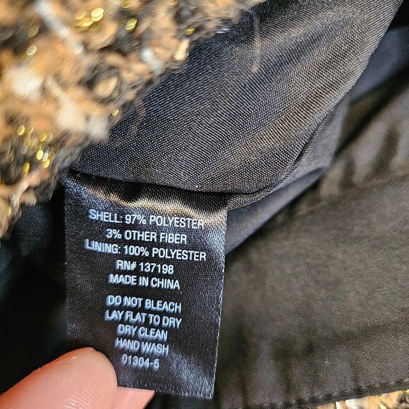 Worthington X Jason Bolden Women's Gold Multi Tweed Pants Size 4 - Picture 10 of 10